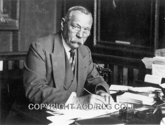 Conan Doyle at his desk